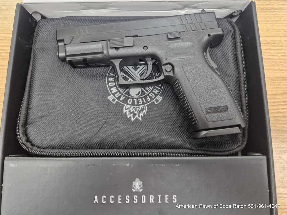 LIKE NEW SPRINGFIELD XD 9MM FULL SIZE 4" BARREL 16RD'S MAGAZINE, BOX, POUCH-img-1