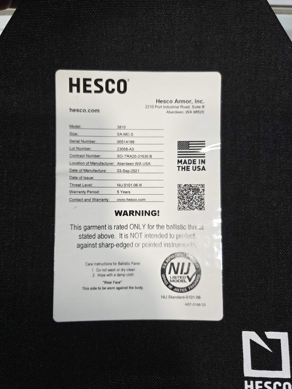 HESCO 3810-SA-MC-S, SAPI Small, Multi-Curve, 2021 MFR Date-img-3