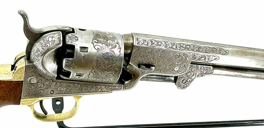 Colt 1851 2nd Gen Reissue .36 Cal J. Adams Engraved 7.5”-img-6