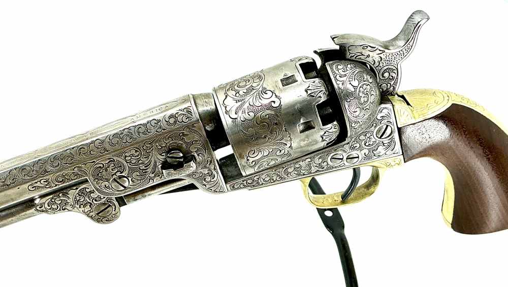Colt 1851 2nd Gen Reissue .36 Cal J. Adams Engraved 7.5”-img-4