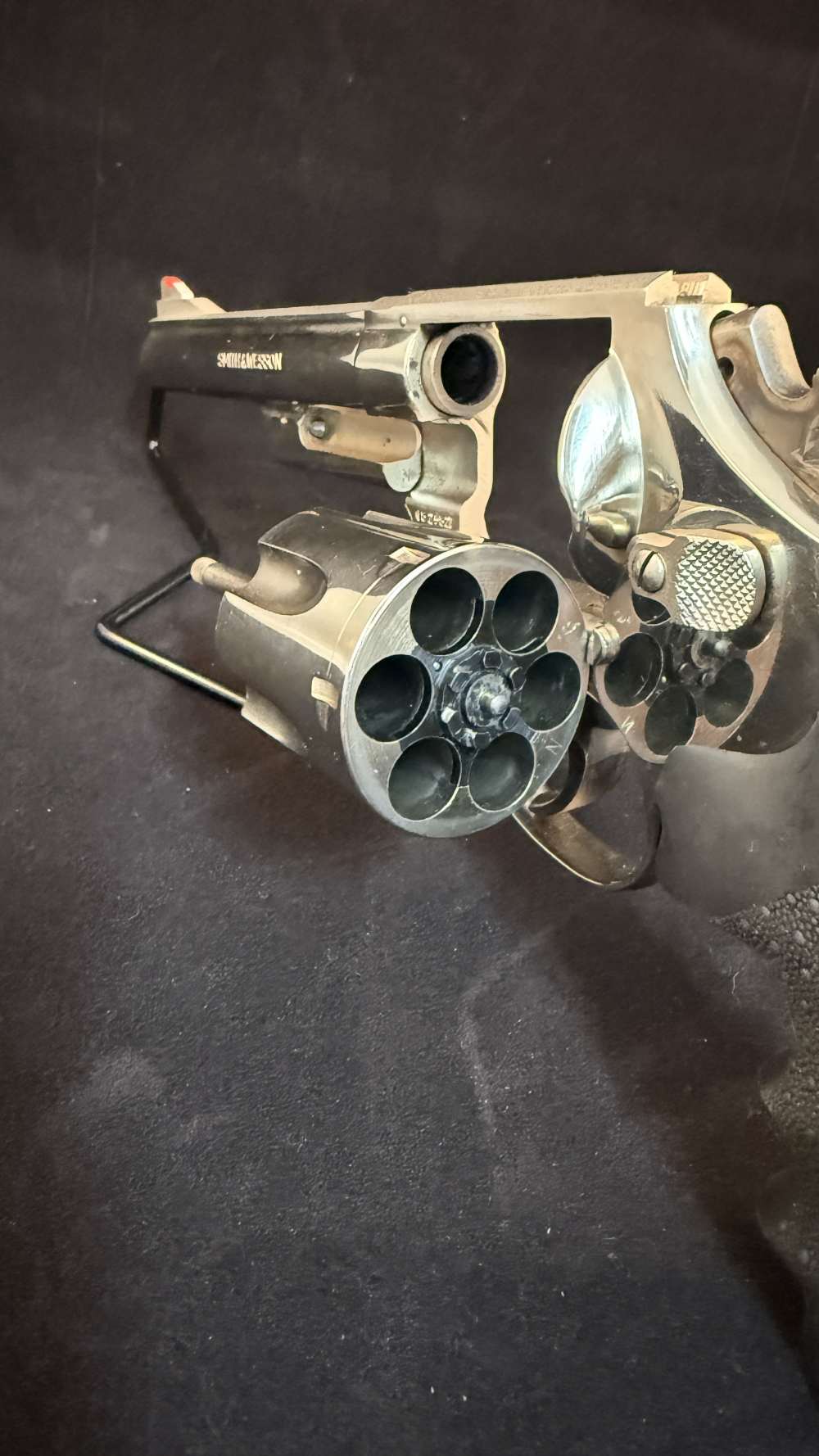 Smith & Wesson Model 25-5 .45 Colt Nickel 6" Revolver w/ Holster-img-3