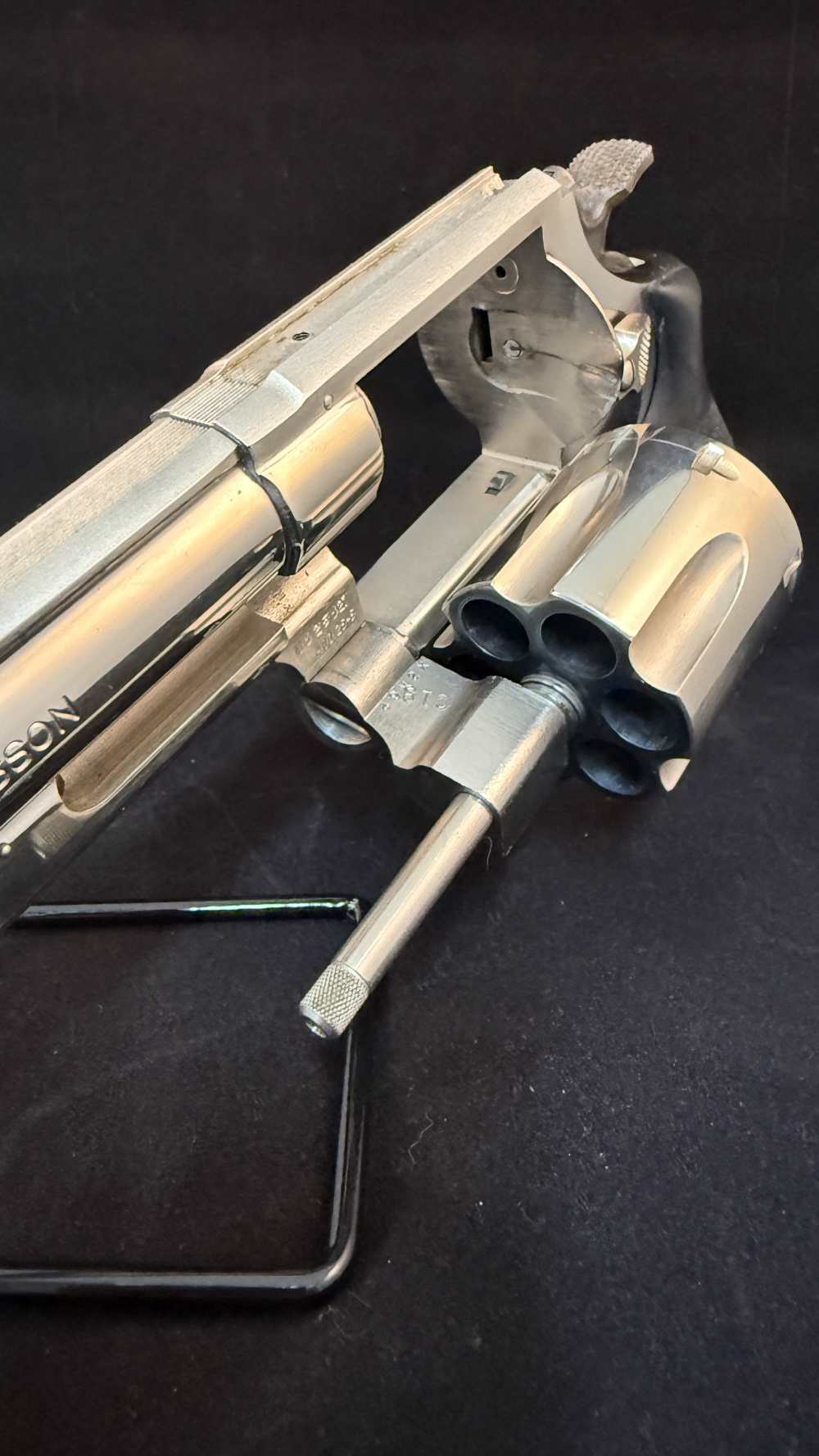 Smith & Wesson Model 25-5 .45 Colt Nickel 6" Revolver w/ Holster-img-5