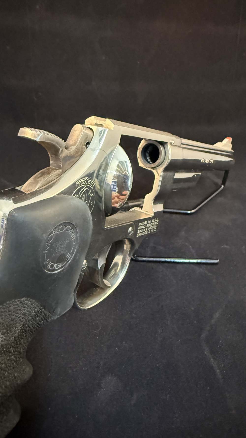 Smith & Wesson Model 25-5 .45 Colt Nickel 6" Revolver w/ Holster-img-4