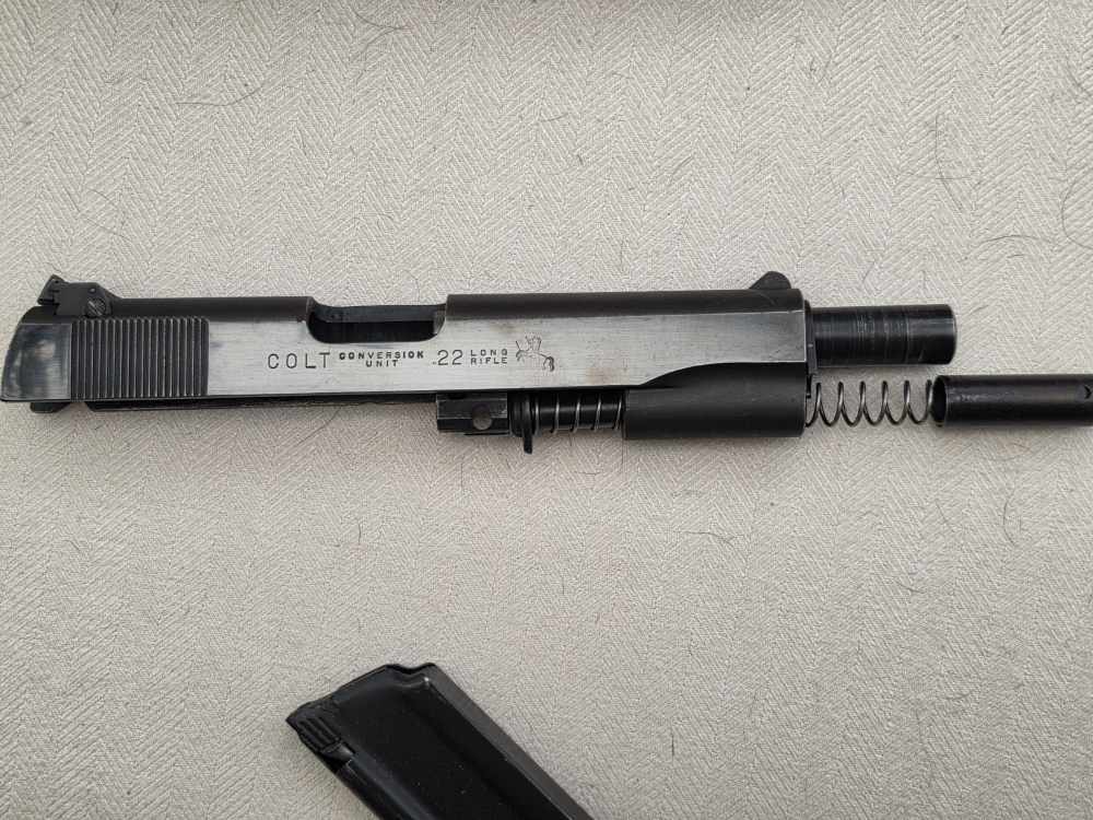 Colt .22 conversion for 1911 .45acp or .38 super, excellent -img-0