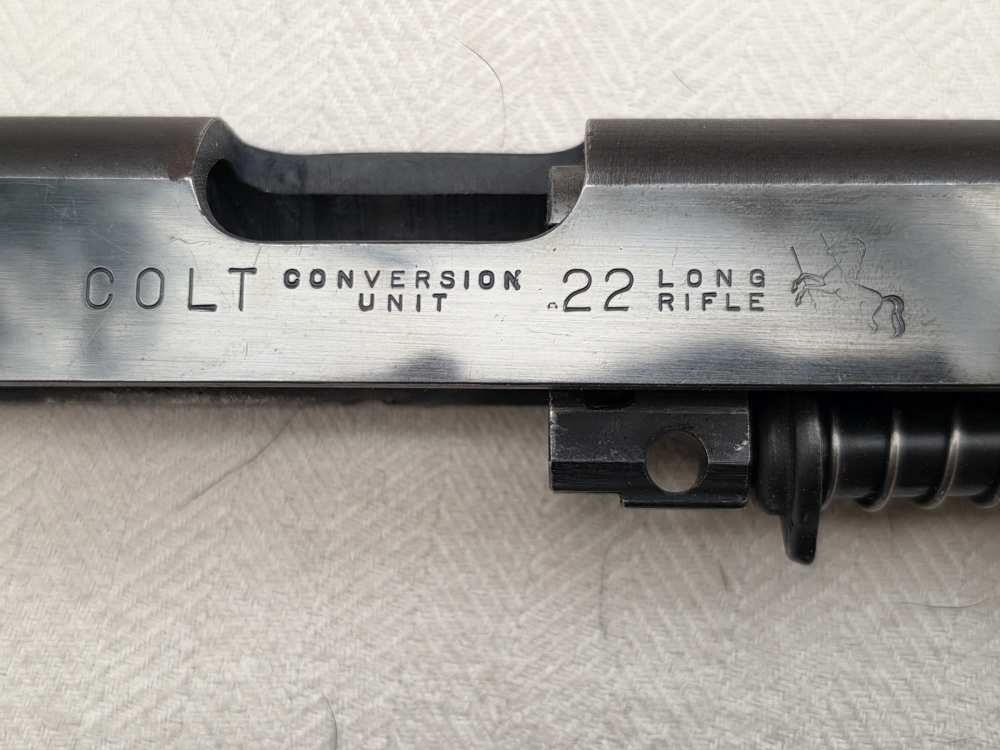 Colt .22 conversion for 1911 .45acp or .38 super, excellent -img-2