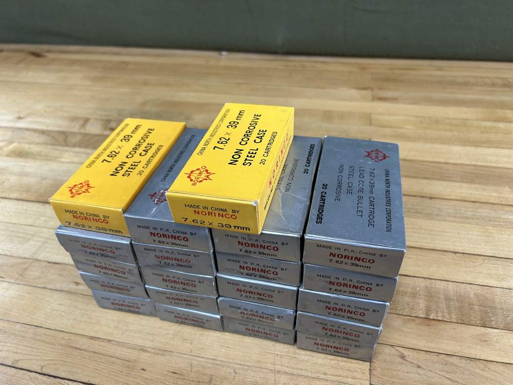 Norinco China North Industries 7.62x39 Lead Core Steel Case Collector Ammo -img-1