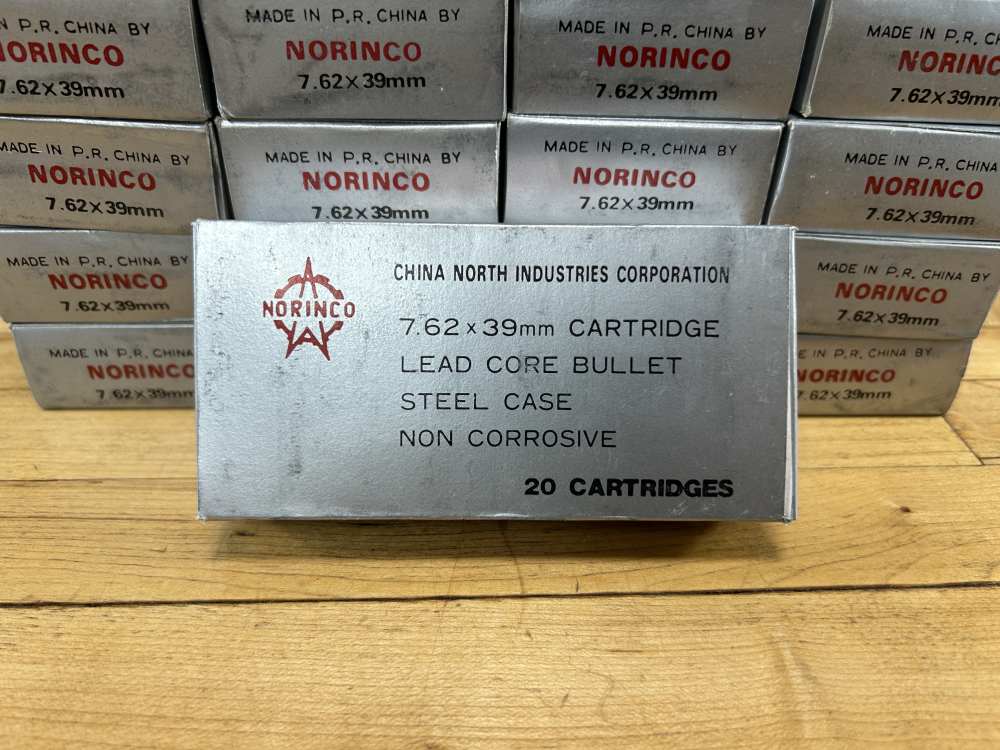 Norinco China North Industries 7.62x39 Lead Core Steel Case Collector Ammo -img-2