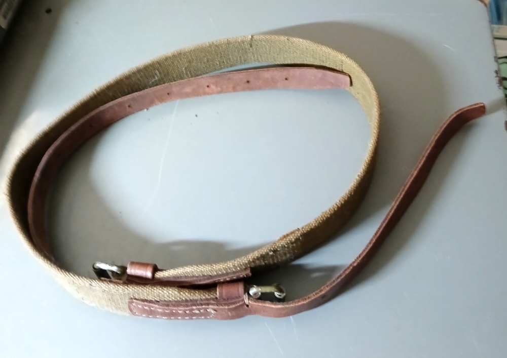 PPSH 41 Canvas Sling with Leather Ends. VG Condition-img-0