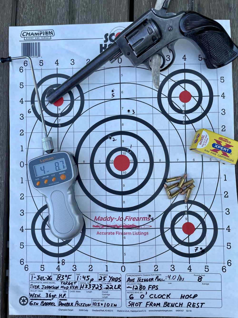 Iver Johnson Target Model 55A 8-Shot Double Action 22LR Revolver (C&R A-OK)-img-1