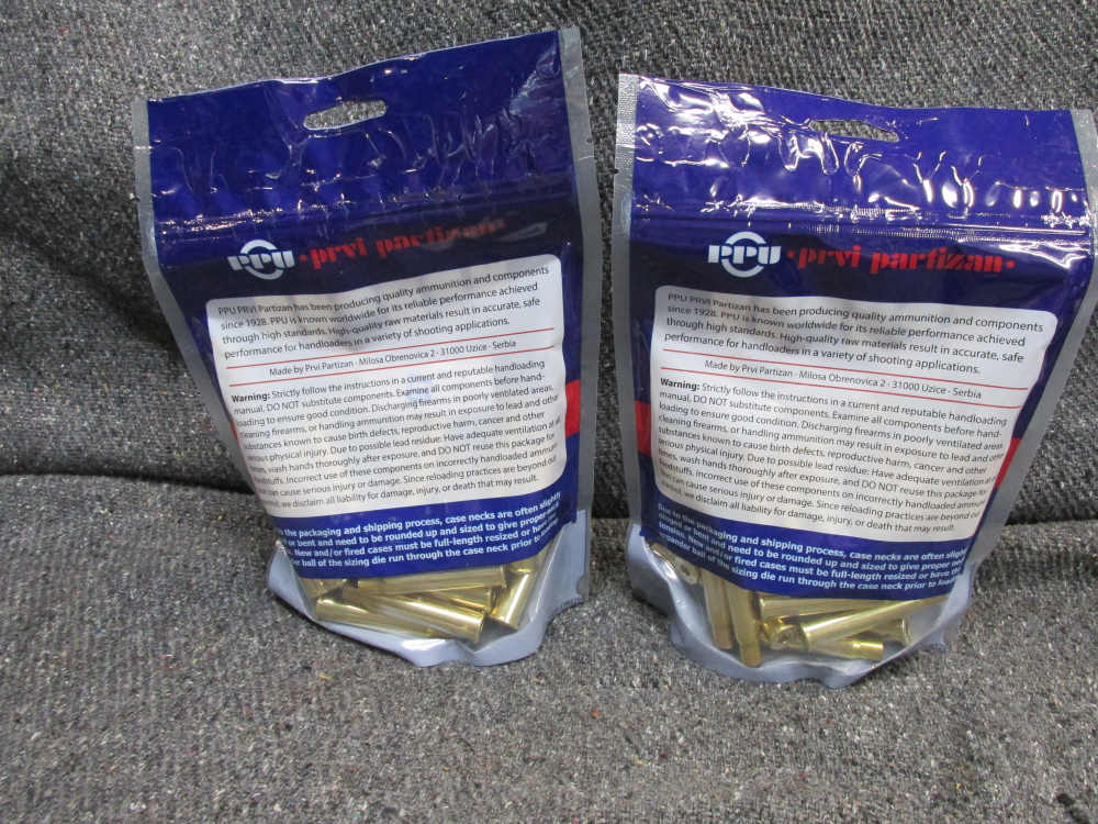 2 BAGS, 100 PIECES PPU MADE .303 BRITISH CALIBER NEW BRASS FOR RELOADING-img-2
