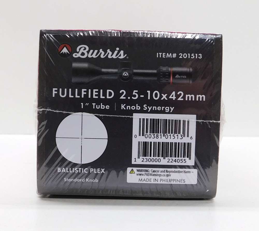 Burris Fullfield 2.5-10x42mm Riflescope 1" Black #201513 New NO RESERVE-img-1