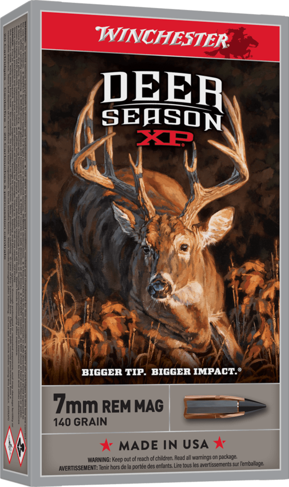 2 Boxes(40 Rounds) Winchester Deer Season XP 7mm Rem Mag 140gr-img-0