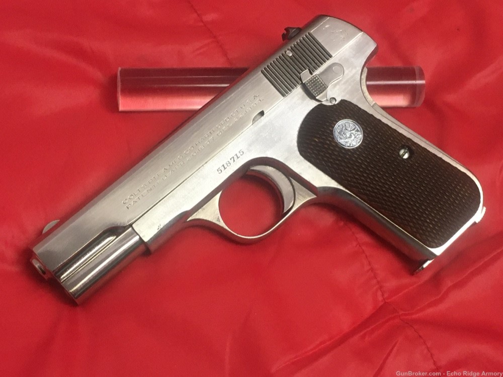 Colt Model 1903 Hammerless Nickel .32ACP Excellent-img-0