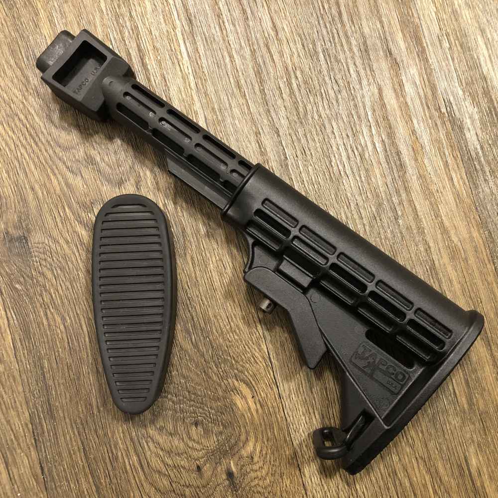 Tapco USA Intrafuse MILLED AK-47 AKM Rifle Black T6 Collapsible Stock & Pad-img-0