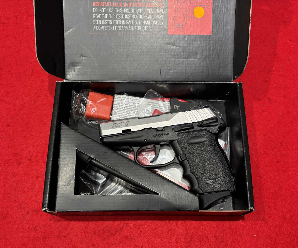 SCCY CPX-1 9mm 3" 2x 10rd Mags Factory Box CT Optic Used-img-0