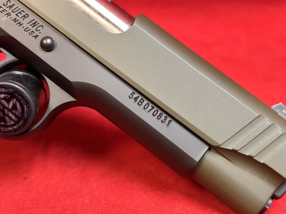 Sig Sauer 1911TCA, 45 ACP, Two Tone, OD Green, 4.2” Barrel, 2015, ANIB-img-9