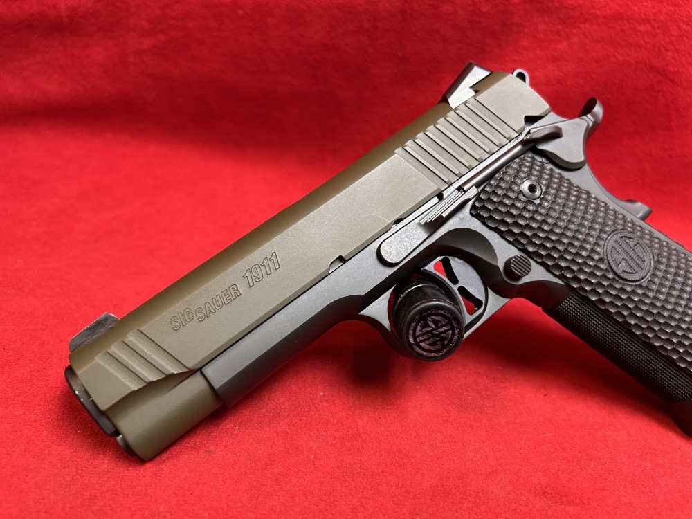 Sig Sauer 1911TCA, 45 ACP, Two Tone, OD Green, 4.2” Barrel, 2015, ANIB-img-4