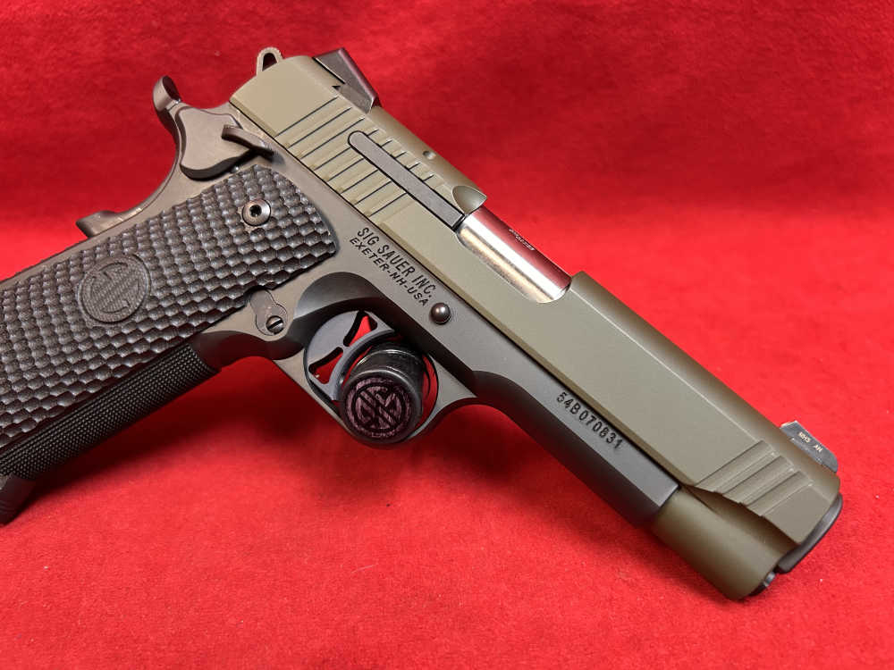 Sig Sauer 1911TCA, 45 ACP, Two Tone, OD Green, 4.2” Barrel, 2015, ANIB-img-7