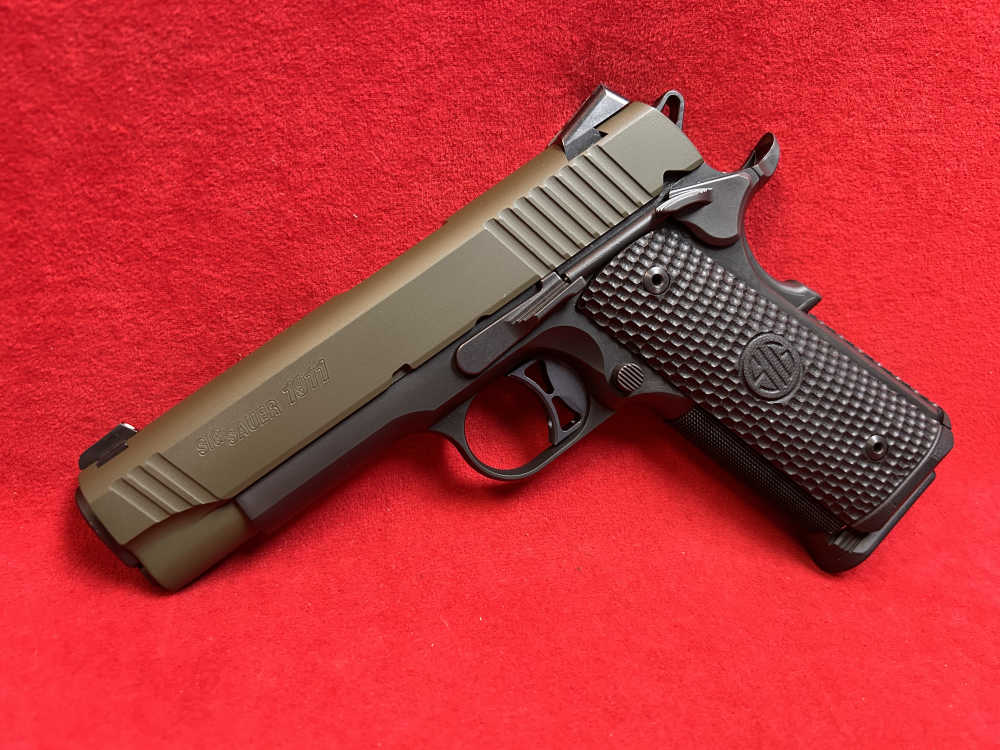 Sig Sauer 1911TCA, 45 ACP, Two Tone, OD Green, 4.2” Barrel, 2015, ANIB-img-2