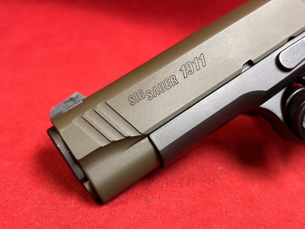 Sig Sauer 1911TCA, 45 ACP, Two Tone, OD Green, 4.2” Barrel, 2015, ANIB-img-5