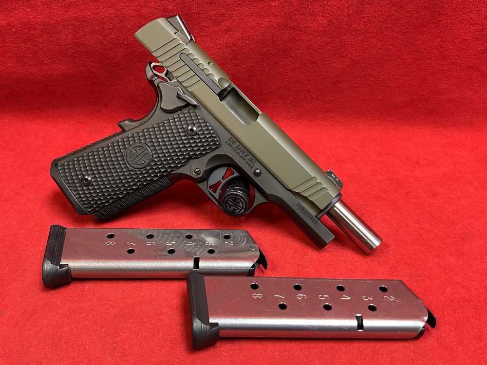 Sig Sauer 1911TCA, 45 ACP, Two Tone, OD Green, 4.2” Barrel, 2015, ANIB-img-19