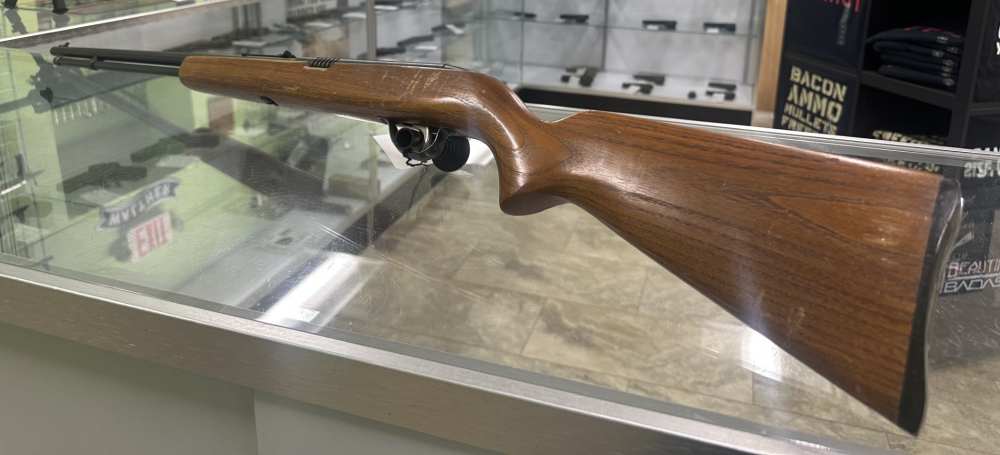 USED SEAR & ROEBUCK MODEL 25 22LR 21" TUBE FED WOOD-img-5