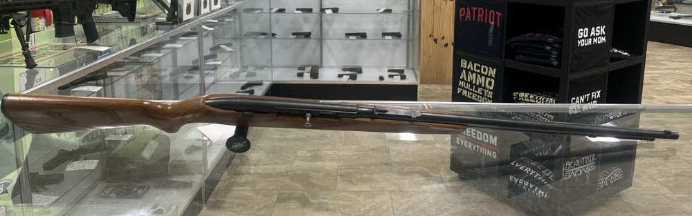 USED SEAR & ROEBUCK MODEL 25 22LR 21" TUBE FED WOOD-img-3