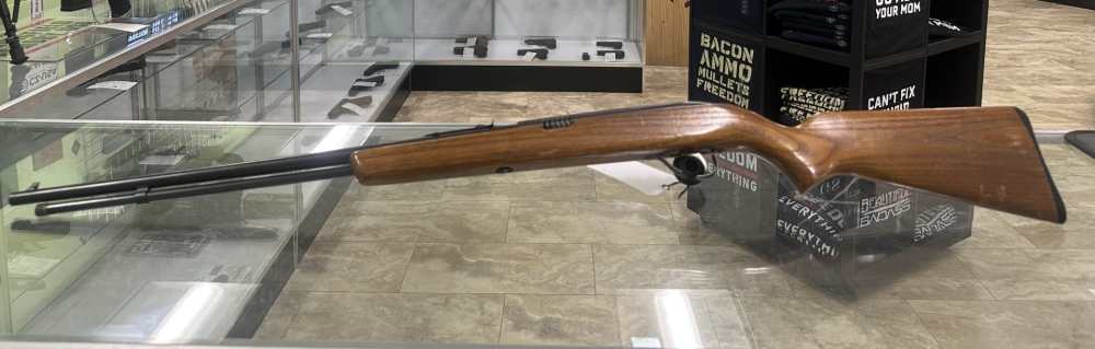 USED SEAR & ROEBUCK MODEL 25 22LR 21" TUBE FED WOOD-img-6