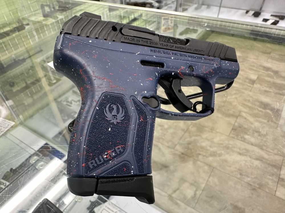 USED RUGER LCP MAX 250TH 380ACP 10+1 2.8" LIBERTY BLUE BLACK  13778-img-5