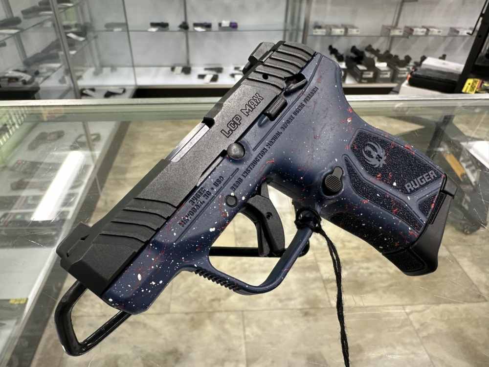 USED RUGER LCP MAX 250TH 380ACP 10+1 2.8" LIBERTY BLUE BLACK  13778-img-2
