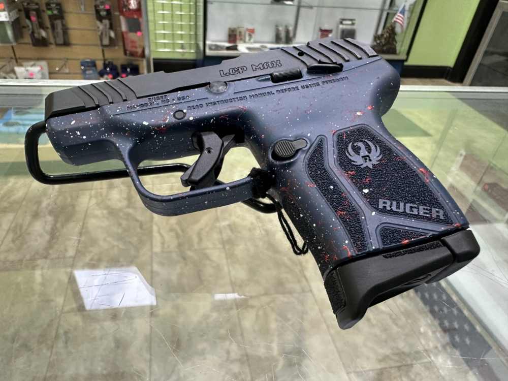 USED RUGER LCP MAX 250TH 380ACP 10+1 2.8" LIBERTY BLUE BLACK  13778-img-1