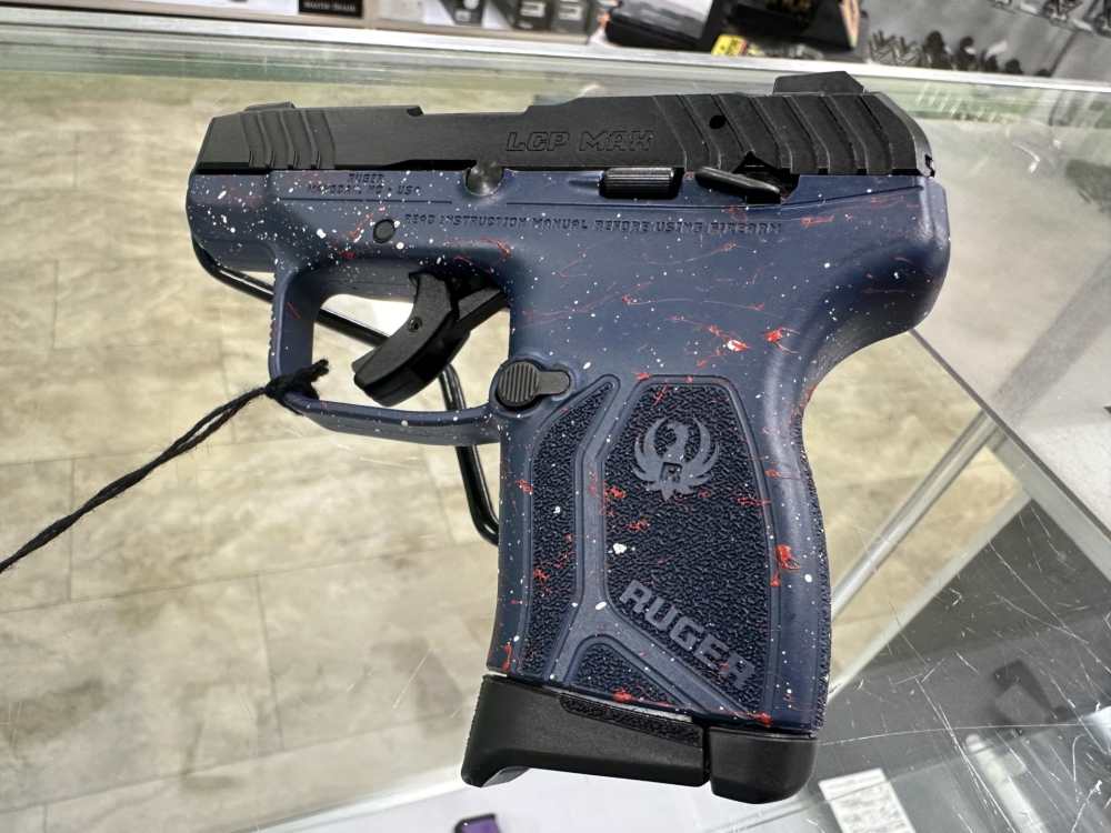 USED RUGER LCP MAX 250TH 380ACP 10+1 2.8" LIBERTY BLUE BLACK  13778-img-6