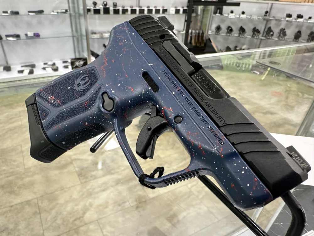 USED RUGER LCP MAX 250TH 380ACP 10+1 2.8" LIBERTY BLUE BLACK  13778-img-3