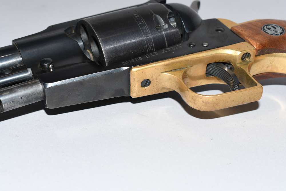 Brass Frame Ruger Old Army 45 Cal Black Powder Revolver W Factory Letter-img-17