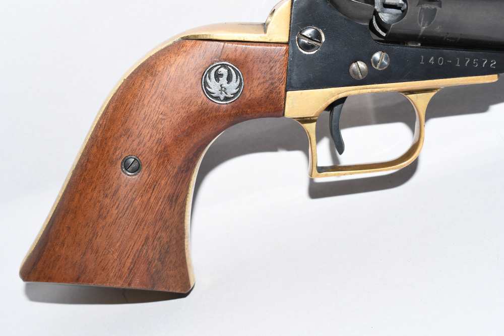 Brass Frame Ruger Old Army 45 Cal Black Powder Revolver W Factory Letter-img-3