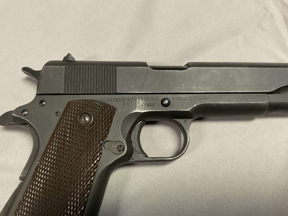 Remington Rand  1911 “US Government “  WW2  W/ 5 Magazine -img-2