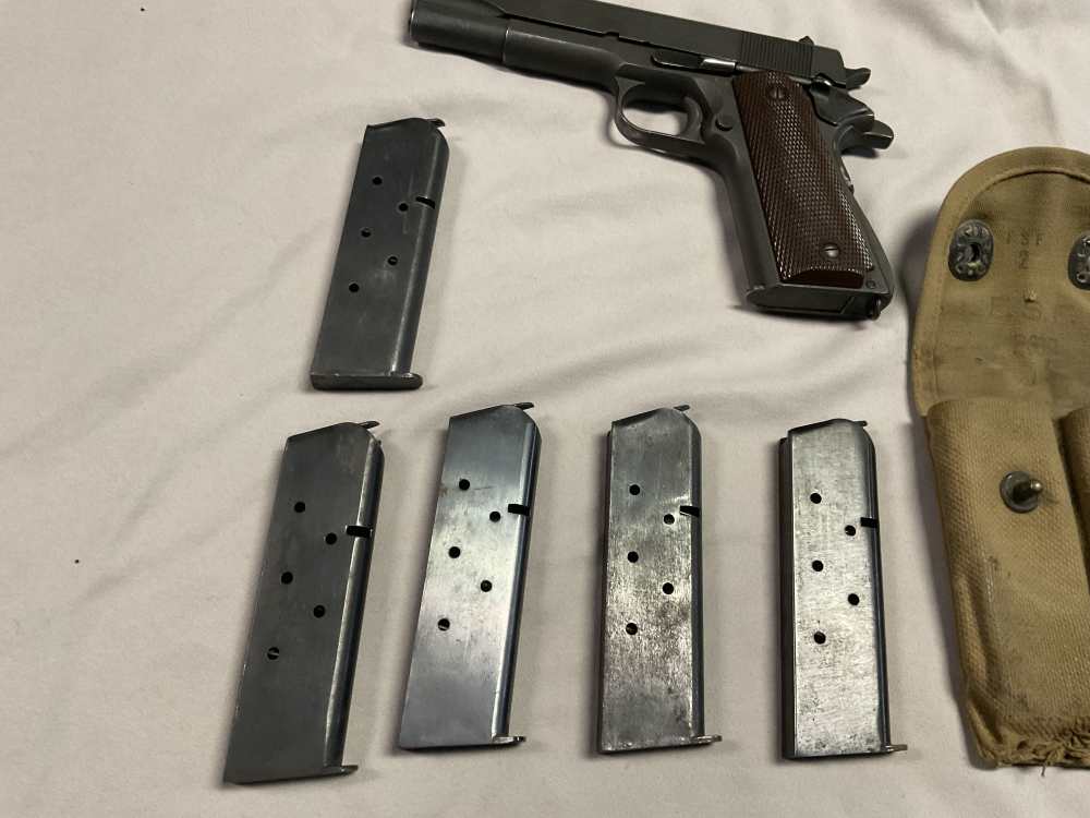 Remington Rand  1911 “US Government “  WW2  W/ 5 Magazine -img-12