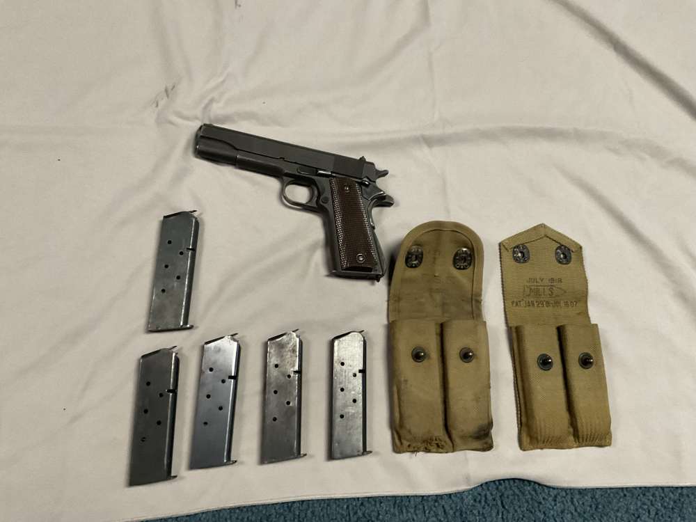 Remington Rand  1911 “US Government “  WW2  W/ 5 Magazine -img-16