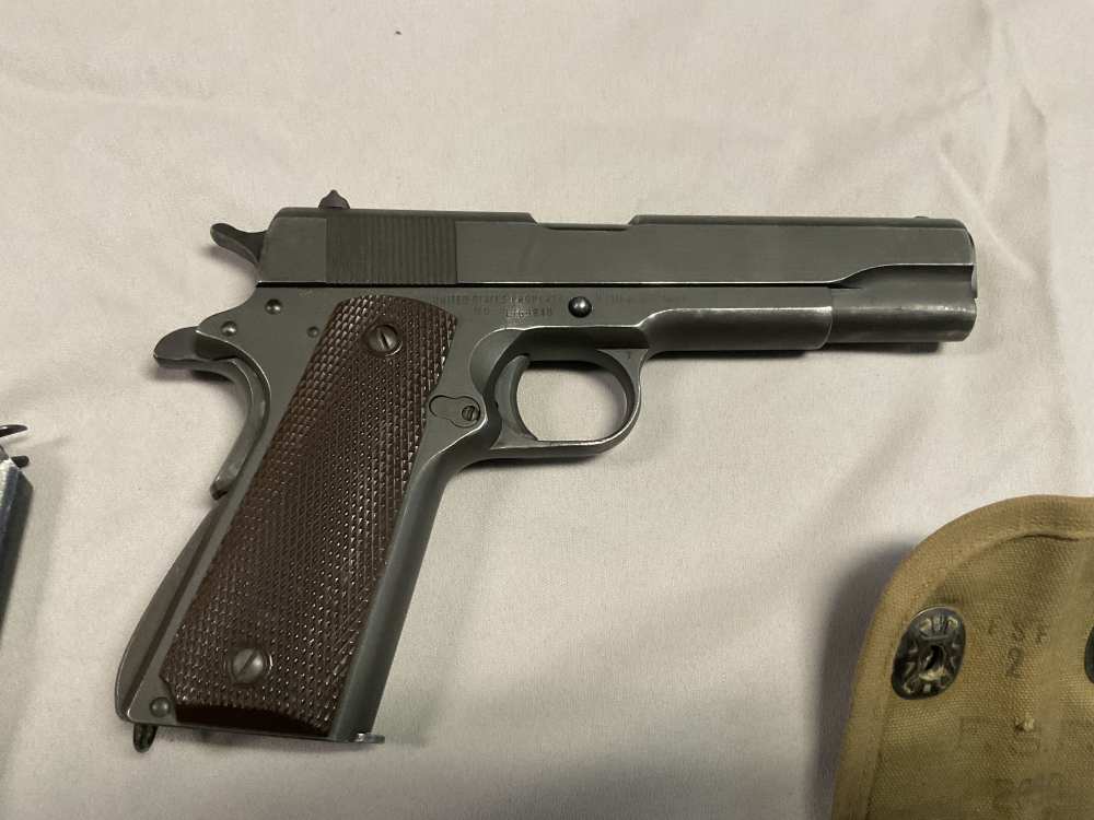 Remington Rand  1911 “US Government “  WW2  W/ 5 Magazine -img-1