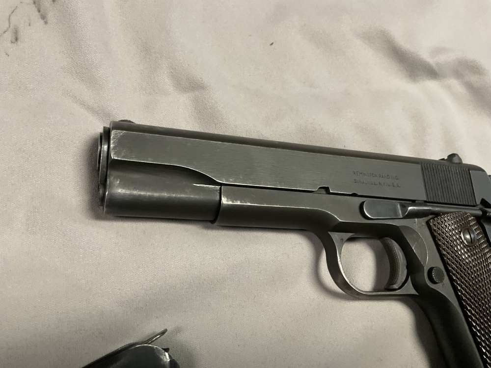 Remington Rand  1911 “US Government “  WW2  W/ 5 Magazine -img-7