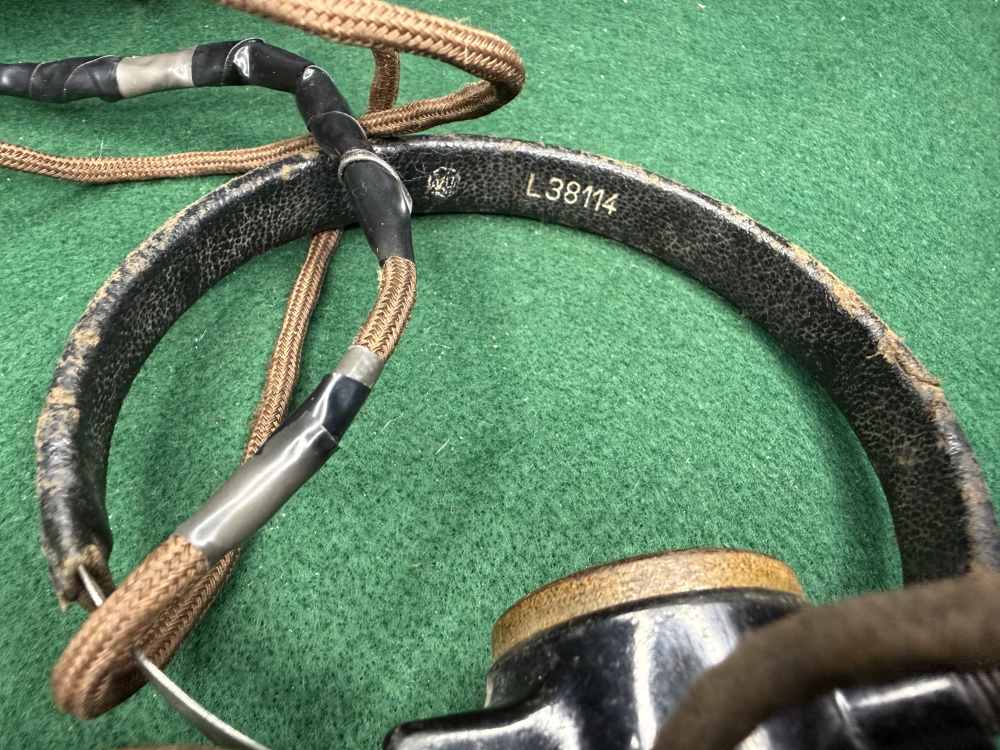 WWII German Panzer Crew Headset Throat Mic Dfh.b L38114 Intercom Rig WW2-img-16