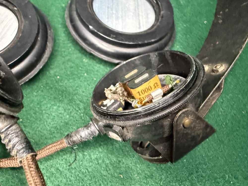 WWII German Panzer Crew Headset Throat Mic Dfh.b L38114 Intercom Rig WW2-img-8