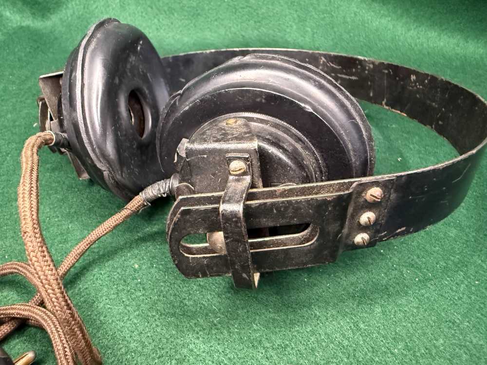 WWII German Panzer Crew Headset Throat Mic Dfh.b L38114 Intercom Rig WW2-img-6
