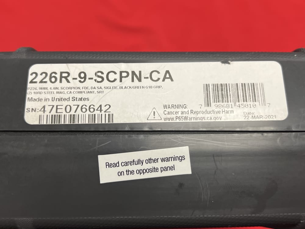 Sig P226R Scorpion CA Compliant Box + Papers 2 Mags - clean-img-2