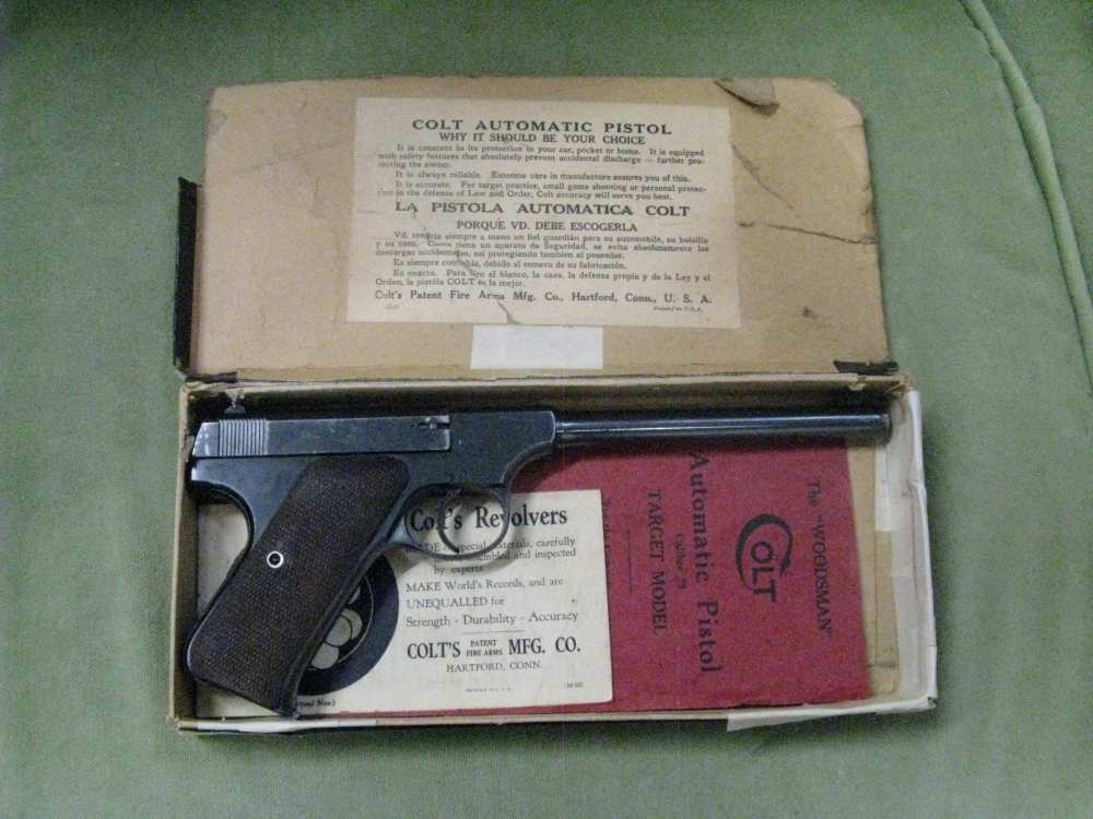 Early Colt Woodsman Target Model with box and papers!-img-8