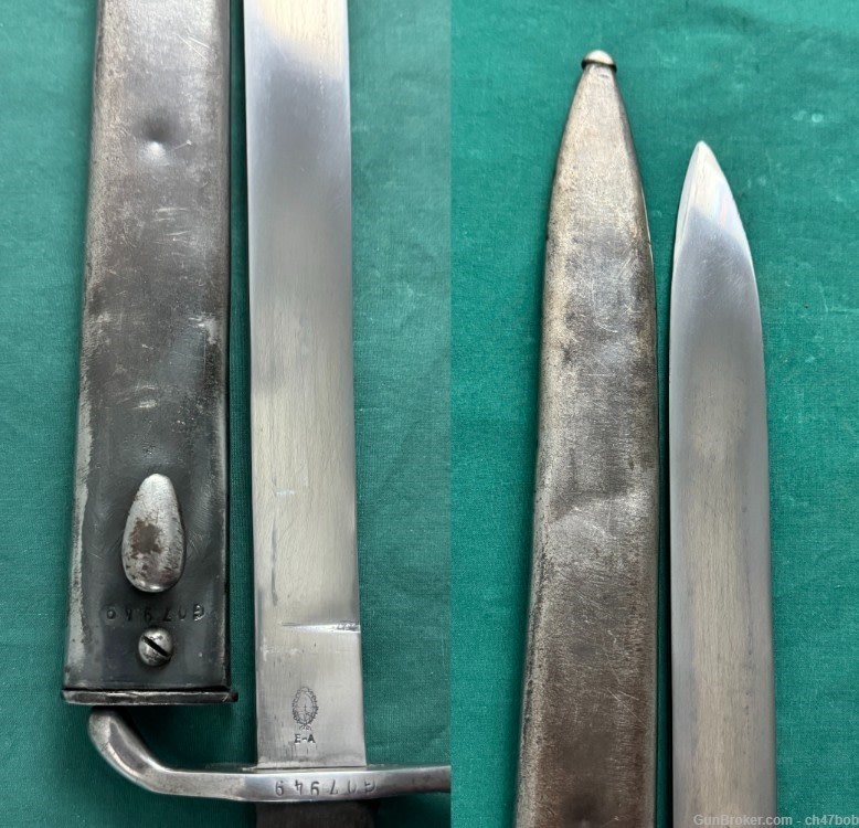ARGENTINE 1909 SHORT SWORD BOLO KNIFE SUAREZ made MATCHING SCABBARD-img-5