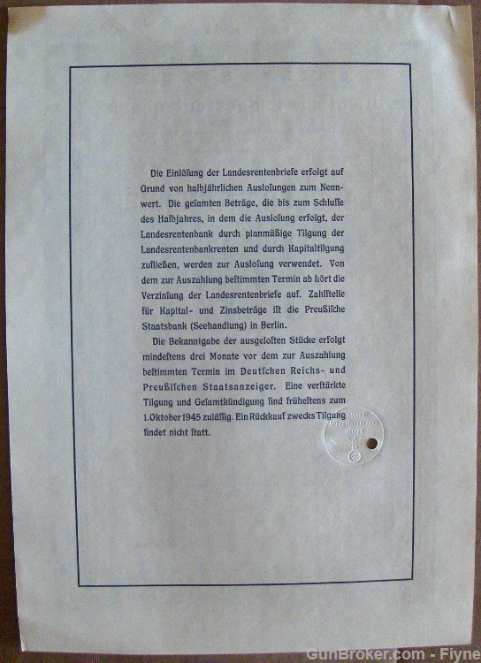 German WWII State Bank 500 RM bond with swastika, 1942-img-4