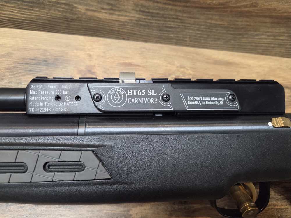Lightly Used Hatsan BT35 SL Carnivore 35 Caliber PCP Air Rifle W/Extras -img-14