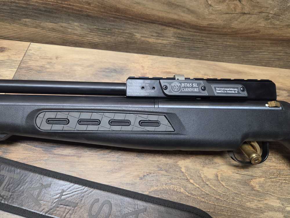 Lightly Used Hatsan BT35 SL Carnivore 35 Caliber PCP Air Rifle W/Extras -img-12