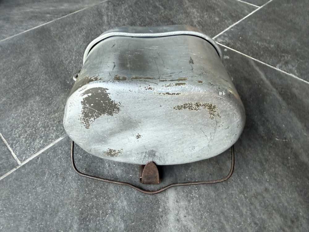 WWII German M31 Mess Kit Kochgeschirr Aluminum Cook Pot 1940 ESB Spoon C&CW-img-3